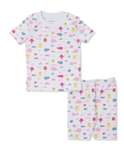 Sealife Fun Pink Short Pajama Set