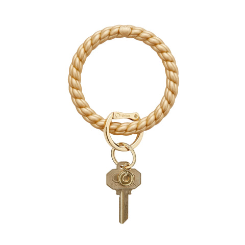 Silicone Big O® Key Ring - Gold Rush Braided