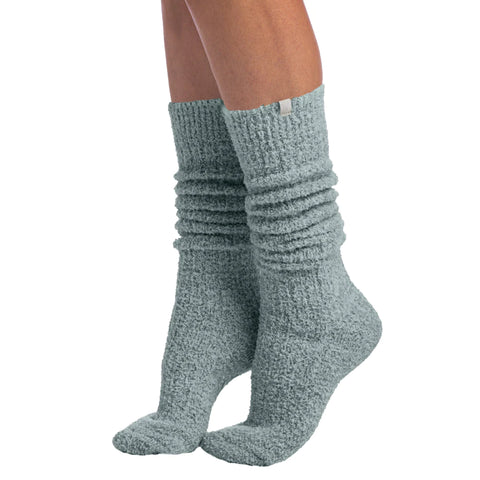 Slouchy Marshmallow Socks | Heather Dusty Green