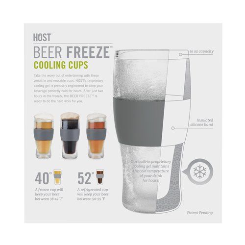 Beer Freeze Cooling Cups | Grey