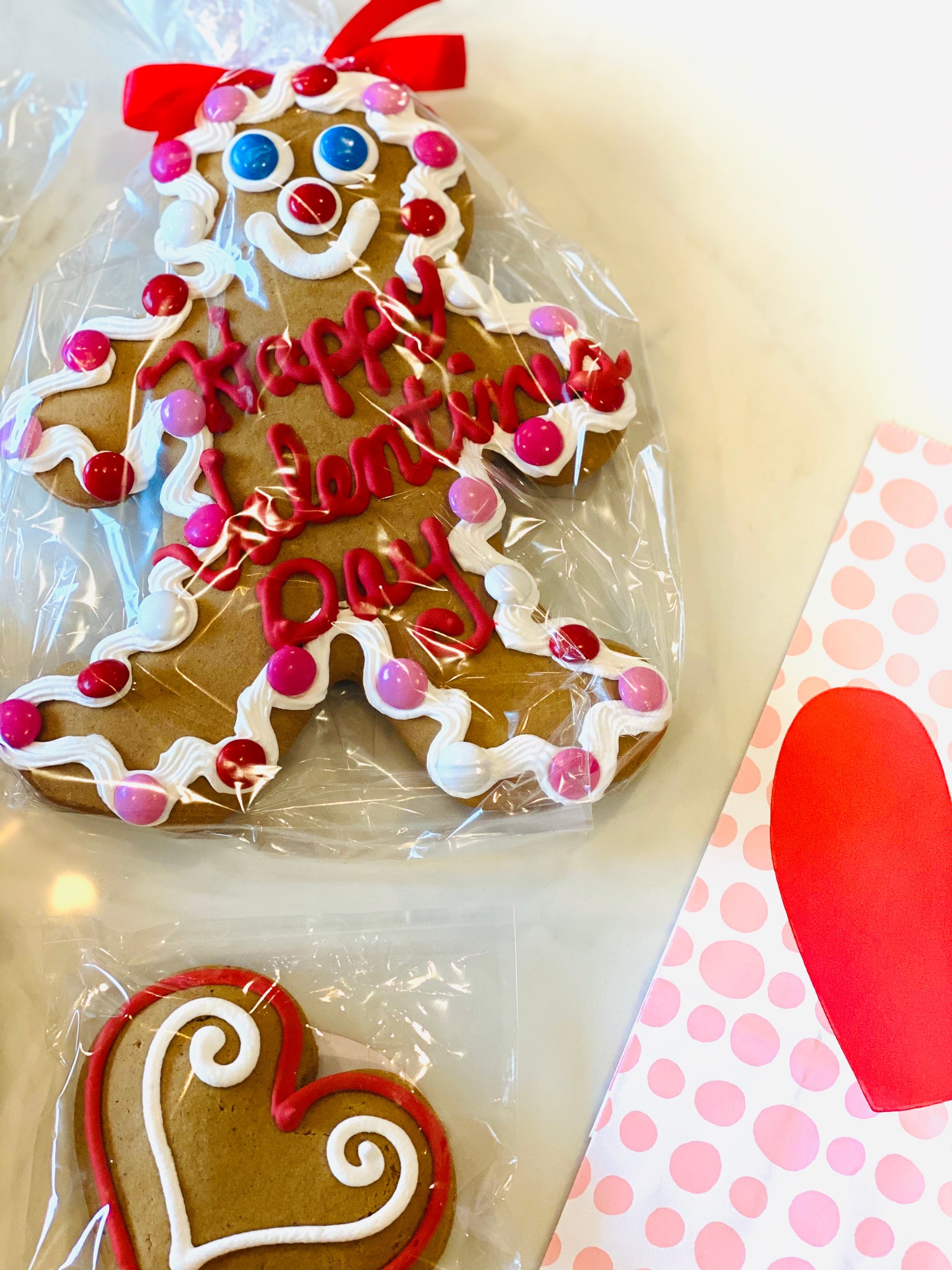 Enormous Valentine Gingerbread Man Cookie