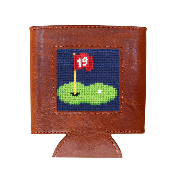19th Hole Needlepoint Can Cooler | Classic Navy