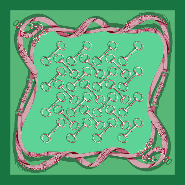 Off to the Races Silk Scarf | Kelly