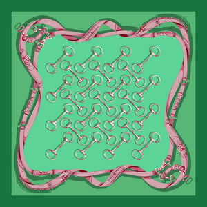 Off to the Races Silk Scarf | Kelly