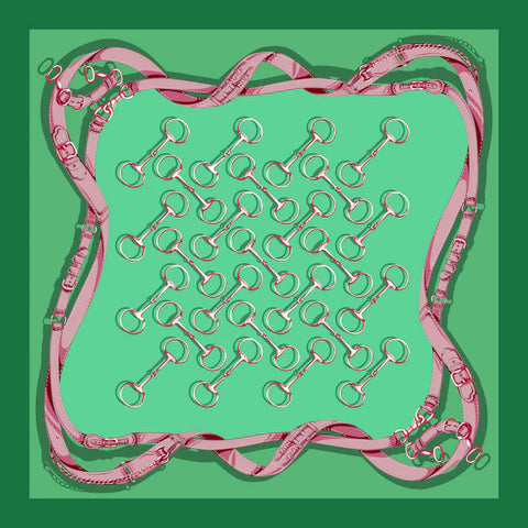 Off to the Races Silk Scarf | Kelly