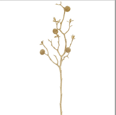 27.5" Metallic Globe Thistle Spray