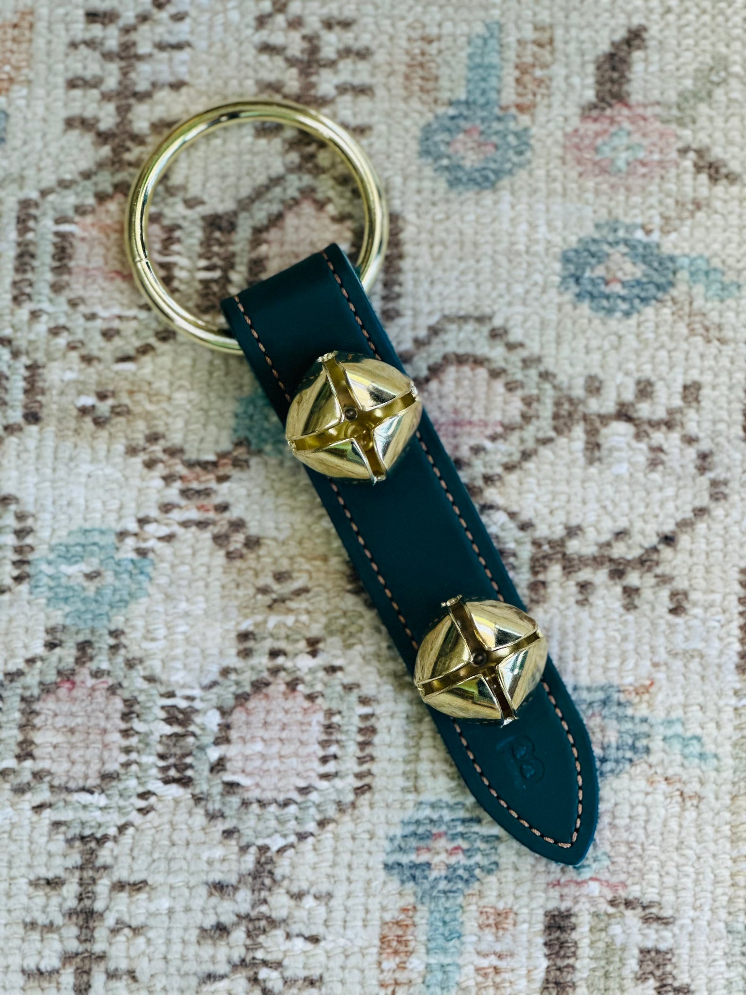 Wide Stitched Strap Bell Door Knob Hanger