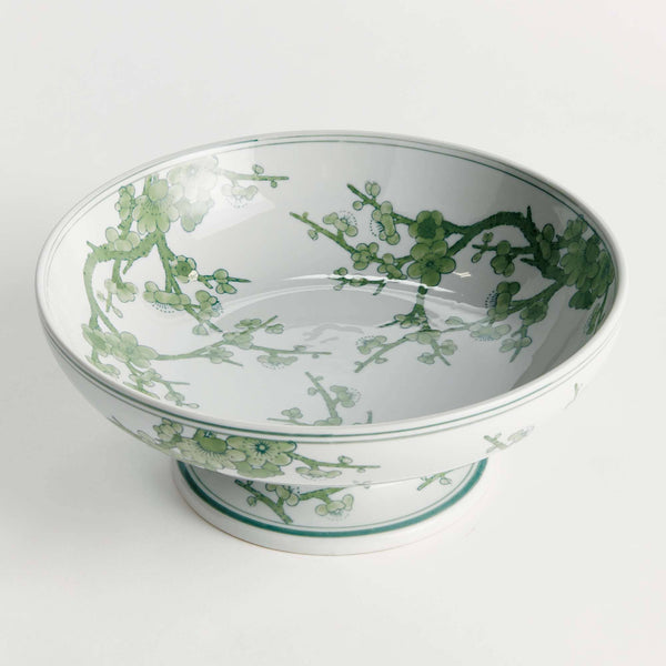 Imperial Empress Decorative Footed Bowl - Green & White