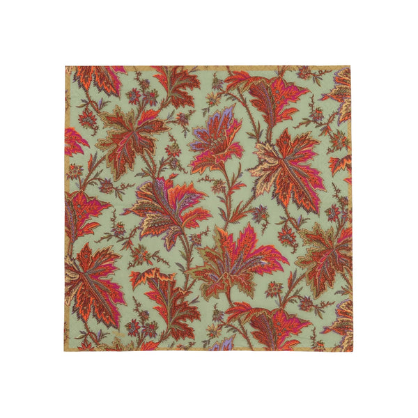 Paisley Leaves Sage Green Cockatil Napkins