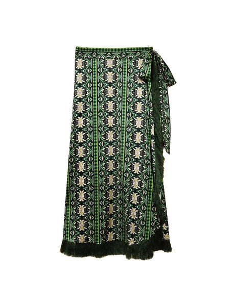 Cooper Wrap Skirt - Green Garland