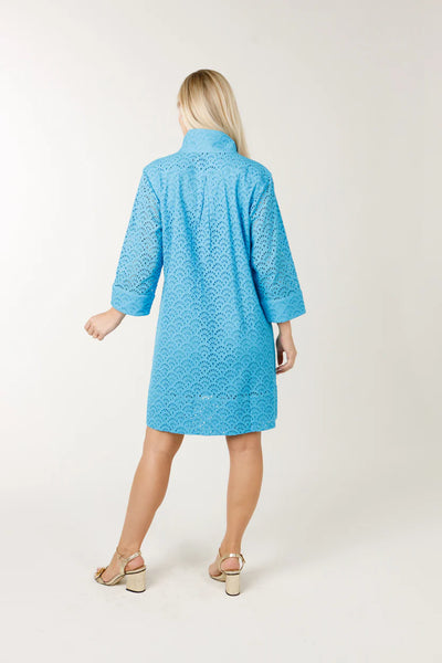 Arden Dress | Swim Cap Blue Eyelet