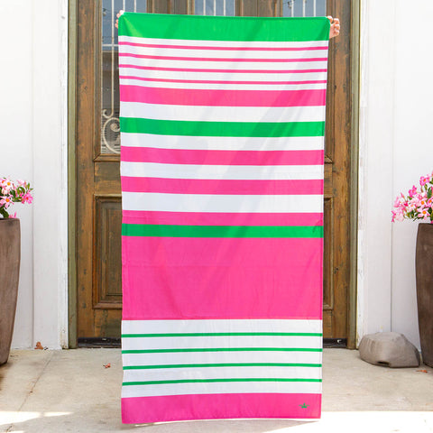 Landry Beach Towel | Hot Pink/Kelly