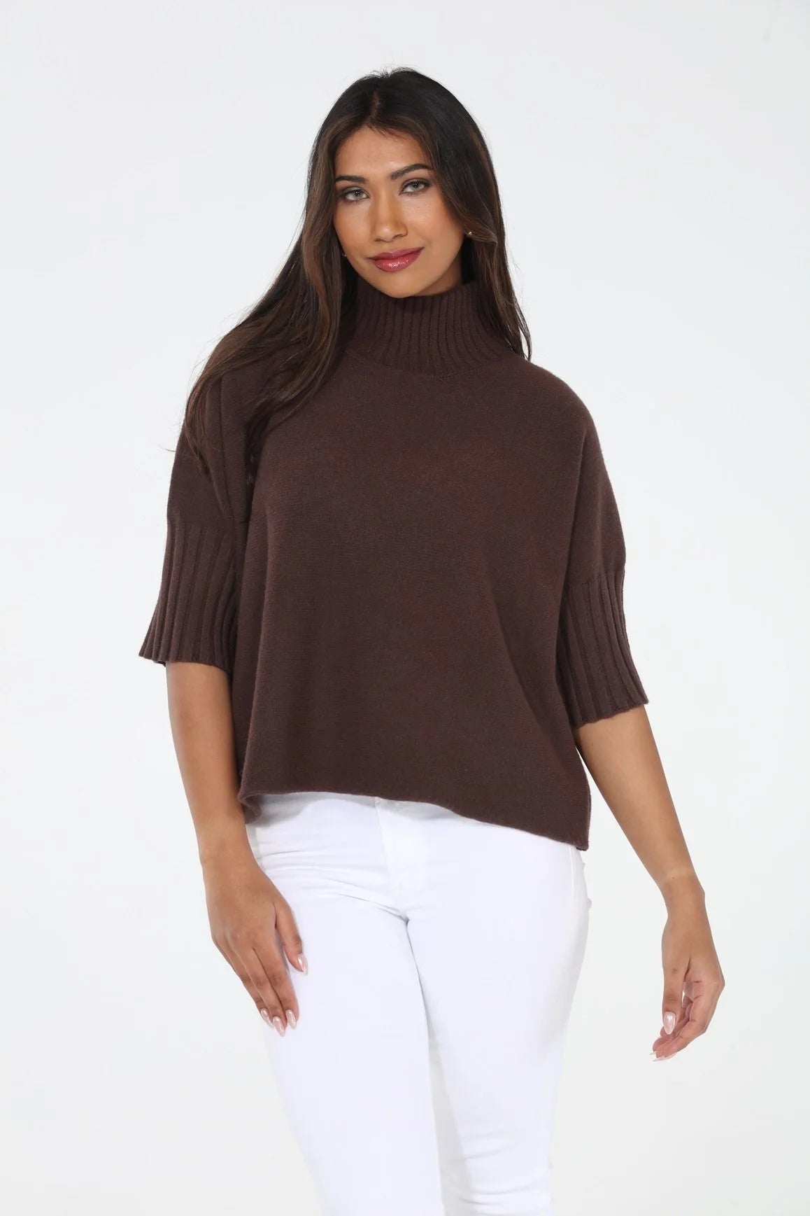 The Maple Turtleneck Sweater | Chocolate Brown