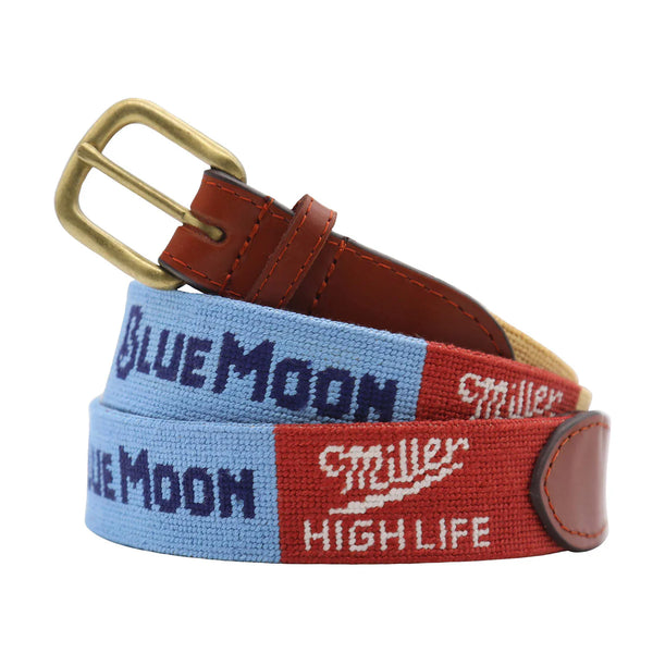 Molson Coors Great American Beer Labels Needlepoint Belt