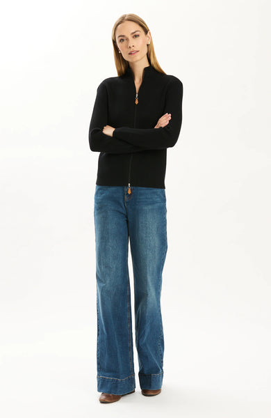 Chatham Ribbed Cardigan - Black