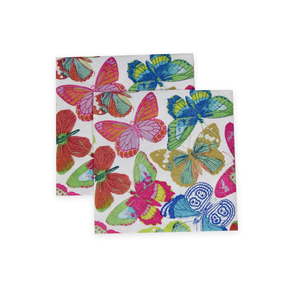 Butterflies Bright Paper Cocktail Napkins