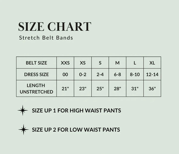 Winter White Interchangeable Stretch Belt Band