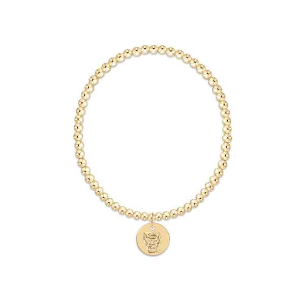 ecollegiate classic gold 3mm bracelet - north carolina state university disc