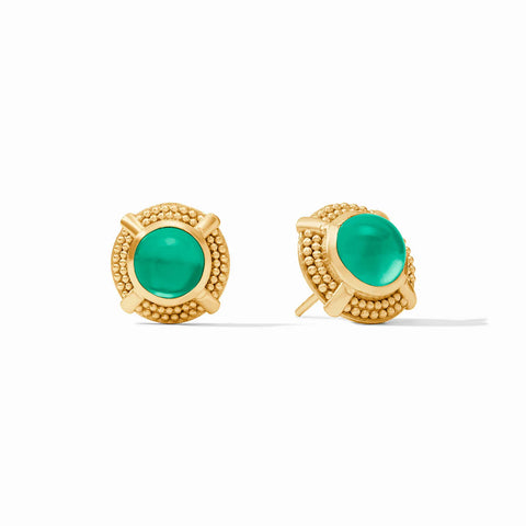 Cabochon Stud | Iridescent Emerald Green