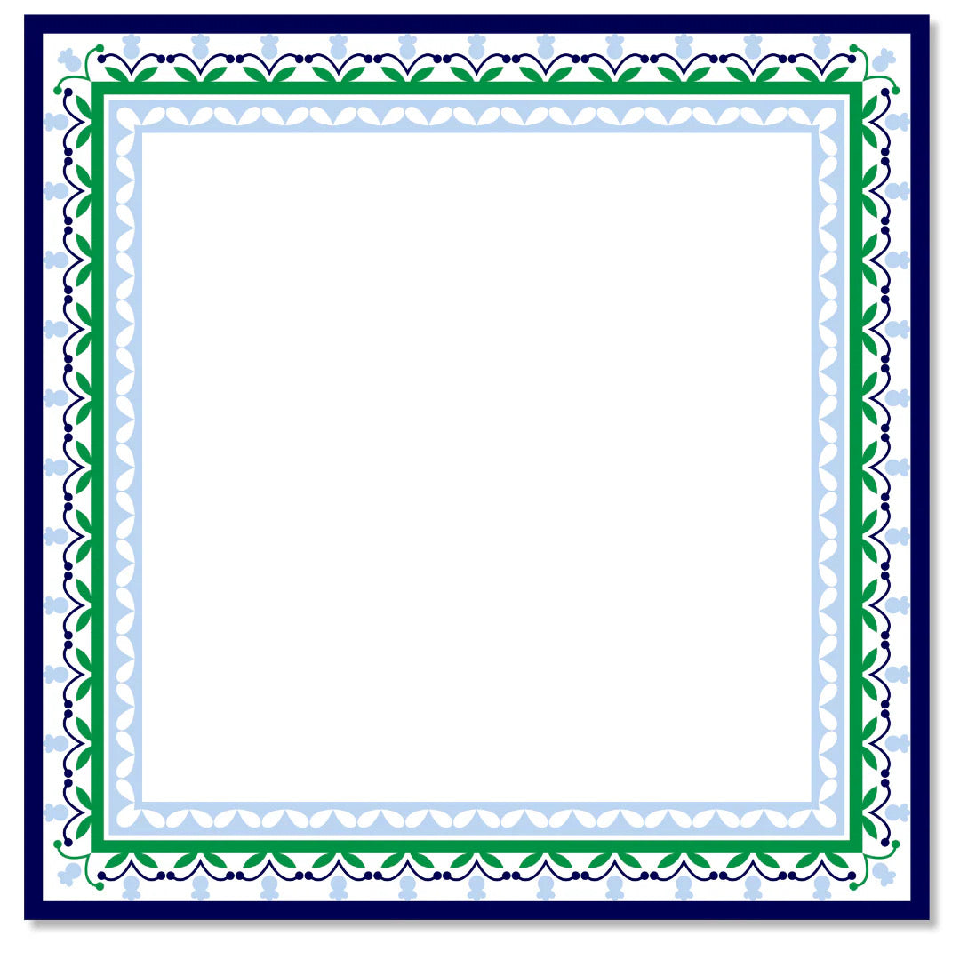 Kelly Green+ Navy Slab Pad