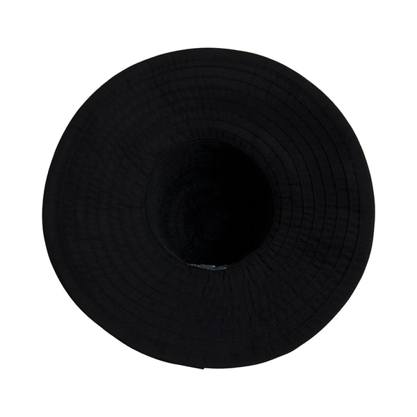 Women's Large Brim Ribbon Hat with a Bow | Black