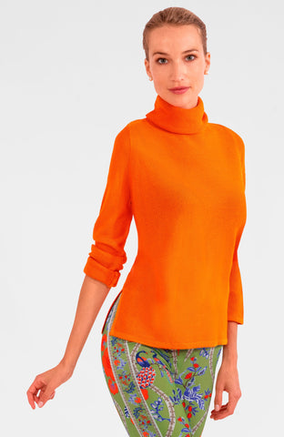 Knit Knit Turtleneck Sweater | Orange