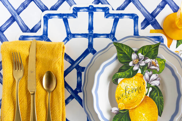 Die-cut Blue Bamboo Placemat