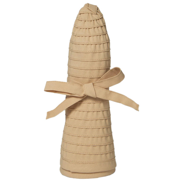 Women's Large Brim Ribbon Hat with a Bow | Beige