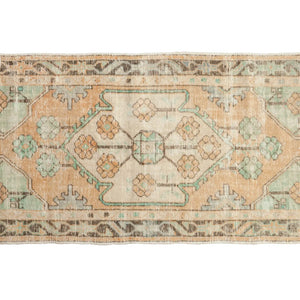 Vintage Distressed Oushak Rug Runner | 2.5 x 5.5