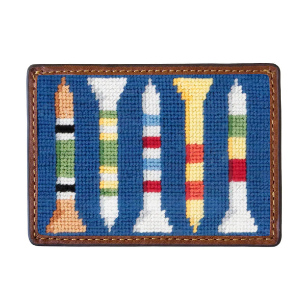 Golf Tees Needlepoint Card Wallet