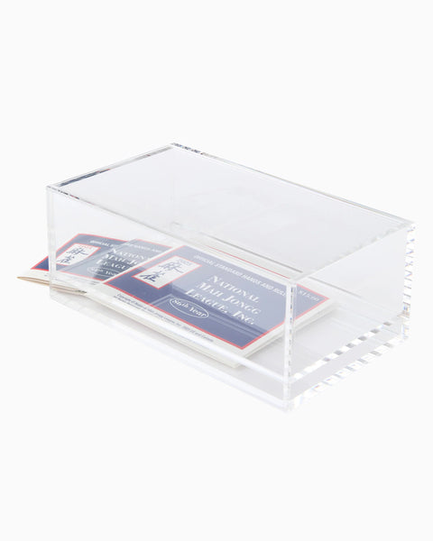 Mahjong Tile Storage Acrylic Box - Clear Lid