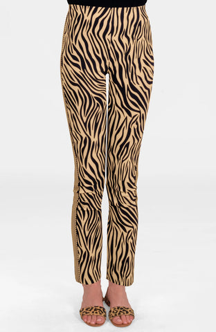 GripeLess Pant | Animal Instincts - Zebra Khaki