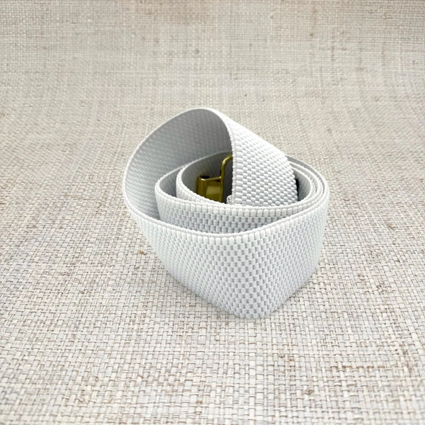 White Interchangeable Stretch Belt Band