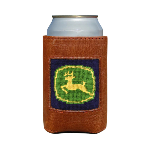 John Deere Needlepoint Can Cooler