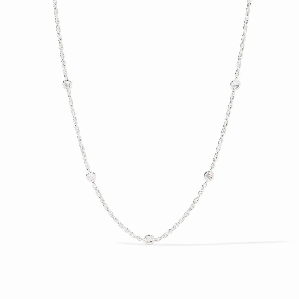 Celeste Delicate Station Necklace | Silver
