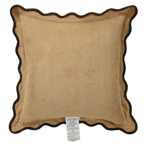 Down Filled Pillow | Moss Ribbed Scalloped Pillow