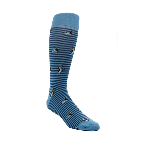 Striped Duck Socks | Light Blue