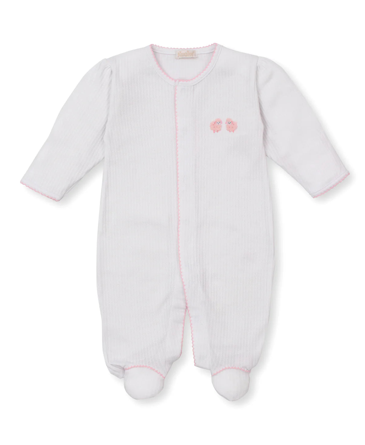 Premier Baa Baa Baby Sheep Pink Hand Embroidered Footie