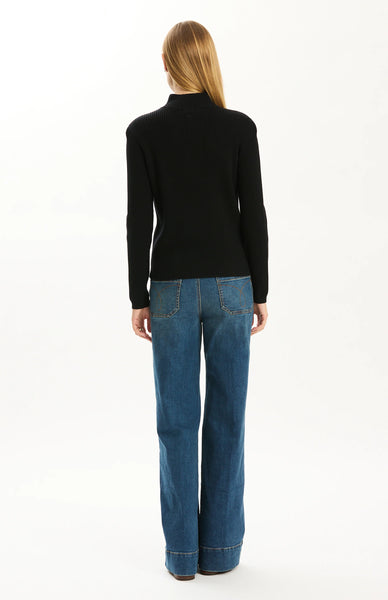 Chatham Ribbed Cardigan - Black