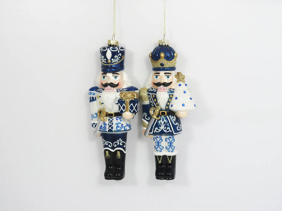 Blue & White Nutcracker Ornament