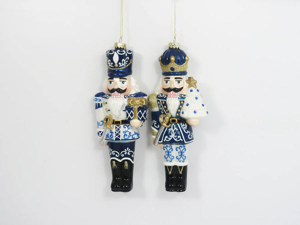 Blue & White Nutcracker Ornament