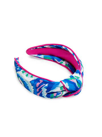 Watercolor Knotted Headband | Blue