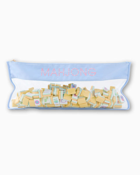 Light Blue Bamboo Mahjong Bag