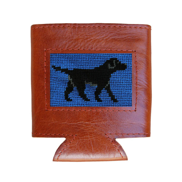 Black Lab Needlepoint Can Cooler | Blueberry