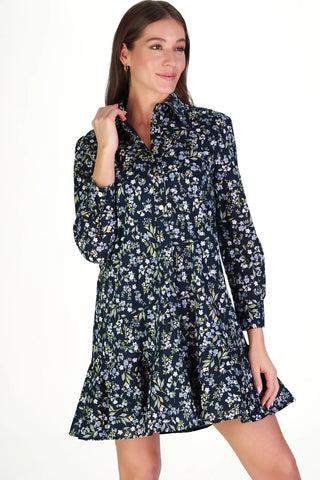 Iris Dress | Navy Fall Floral