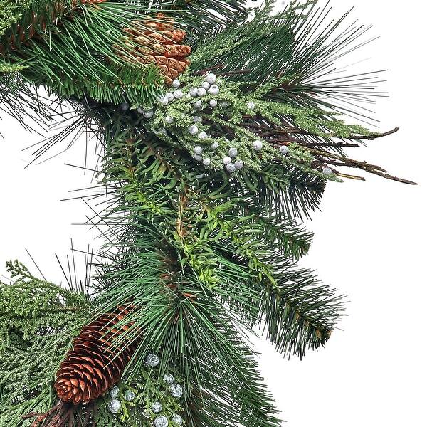 12" Juniper Berry/Pine/Cones Wreath