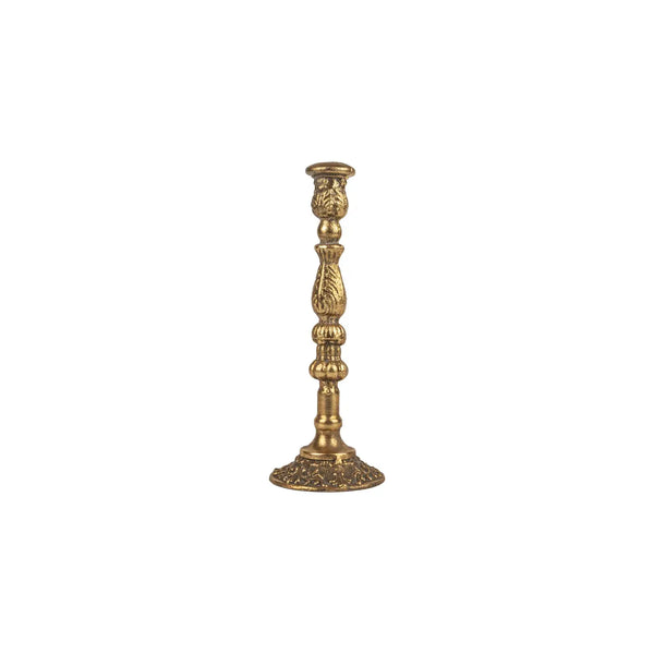Cast Iron Taper Holder | Antique Gold