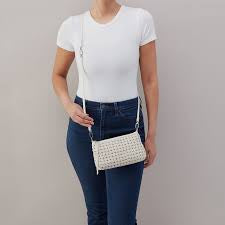 Darcy Crossbody | Woven Leather | Whitecap