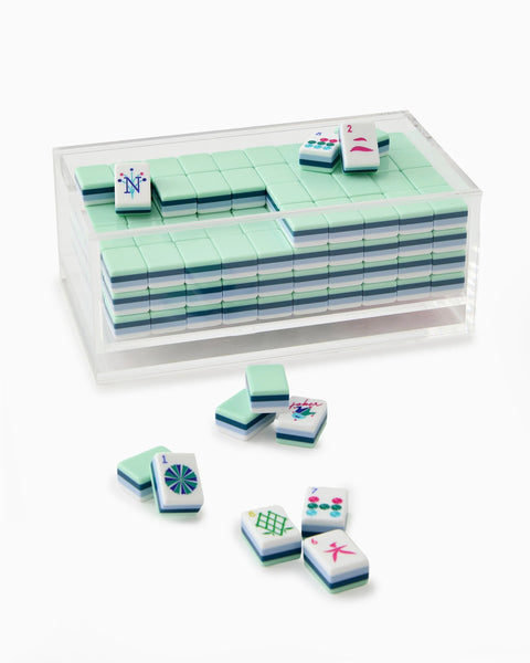 Mahjong Tile Storage Acrylic Box - Clear Lid