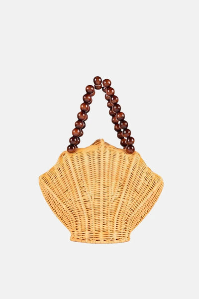 Shelie Wood Bead Crossbody Bag